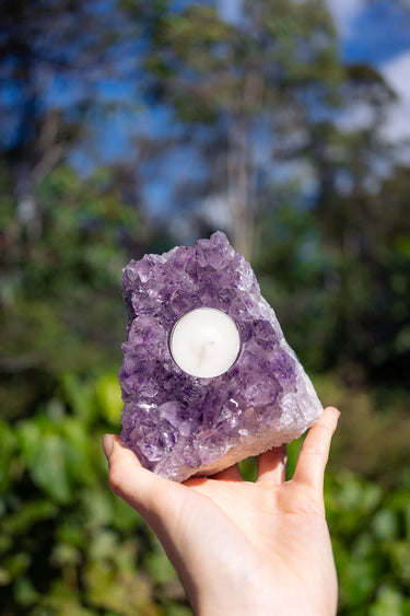Amethyst Candle Holder